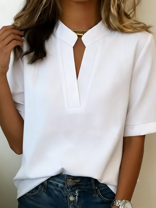 Élise — Elegant blus med raffinerad krage