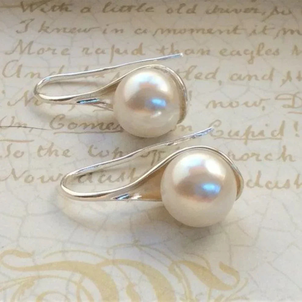 Pendientes Vintage Colgantes de Perla