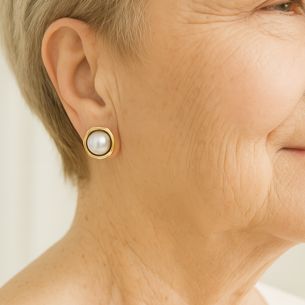 Pendientes Elegantes de Perla Negra
