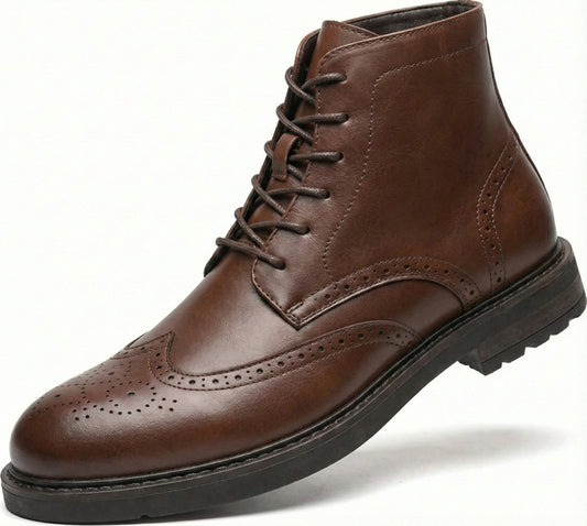 Eduardo | Artisan Wingtip Leather Boots