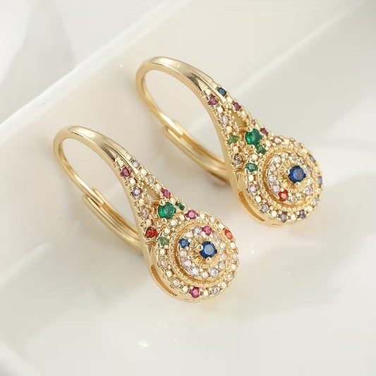 Pendientes Elegancia Multicolor Resplandeciente