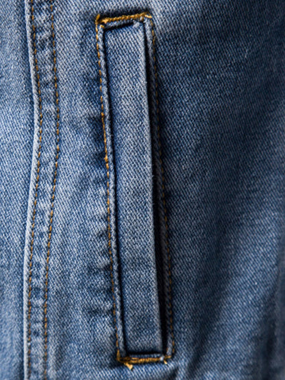 Tvättad jeansjacka