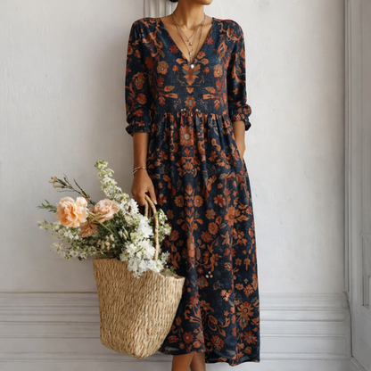 Inés – Abito Lungo Bohemien d'Ispirazione Etnica