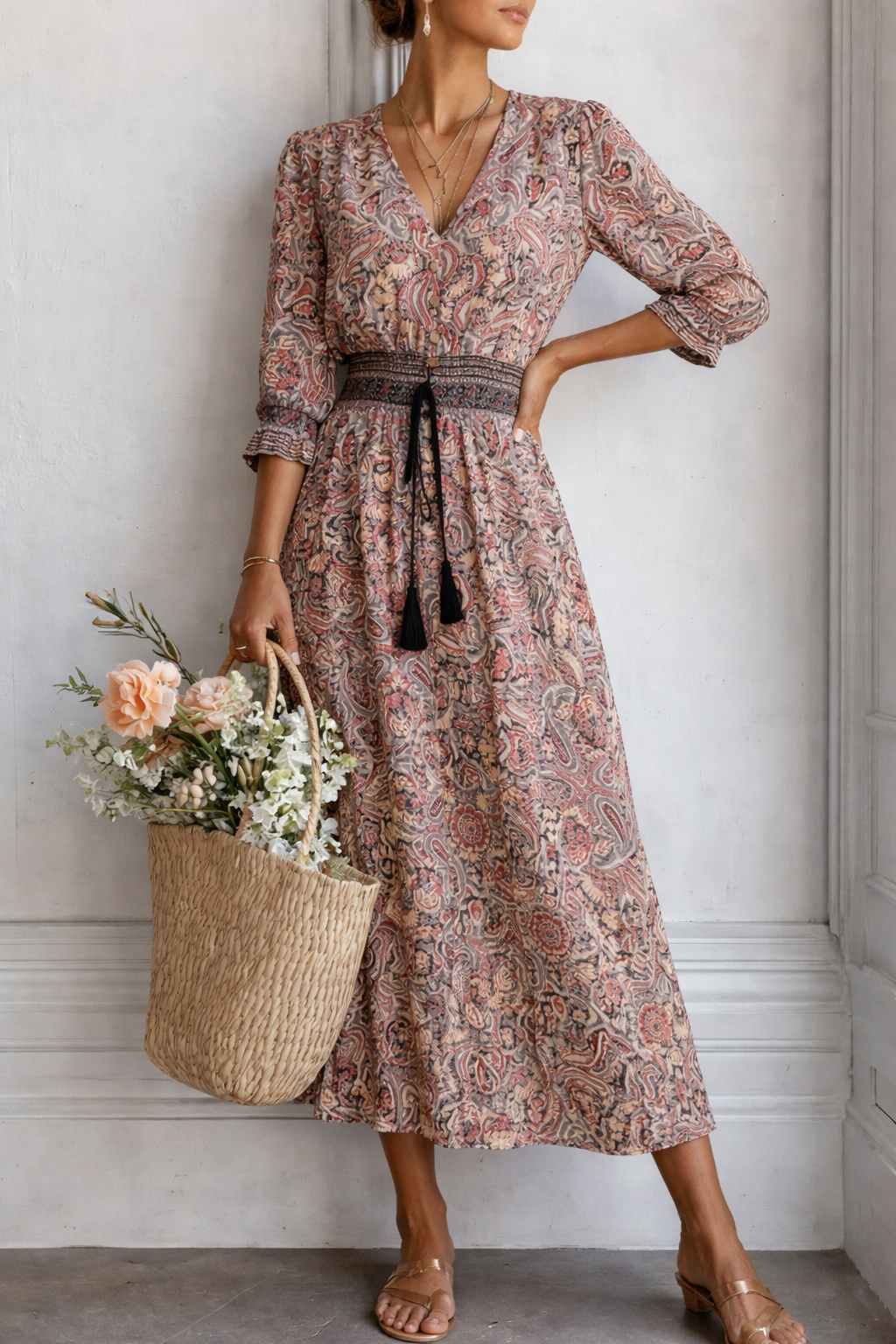 Lola – Vestito Lungo d'Ispirazione Etnica
