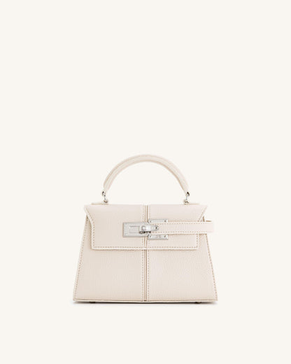 Elise Top Handle Bag - White