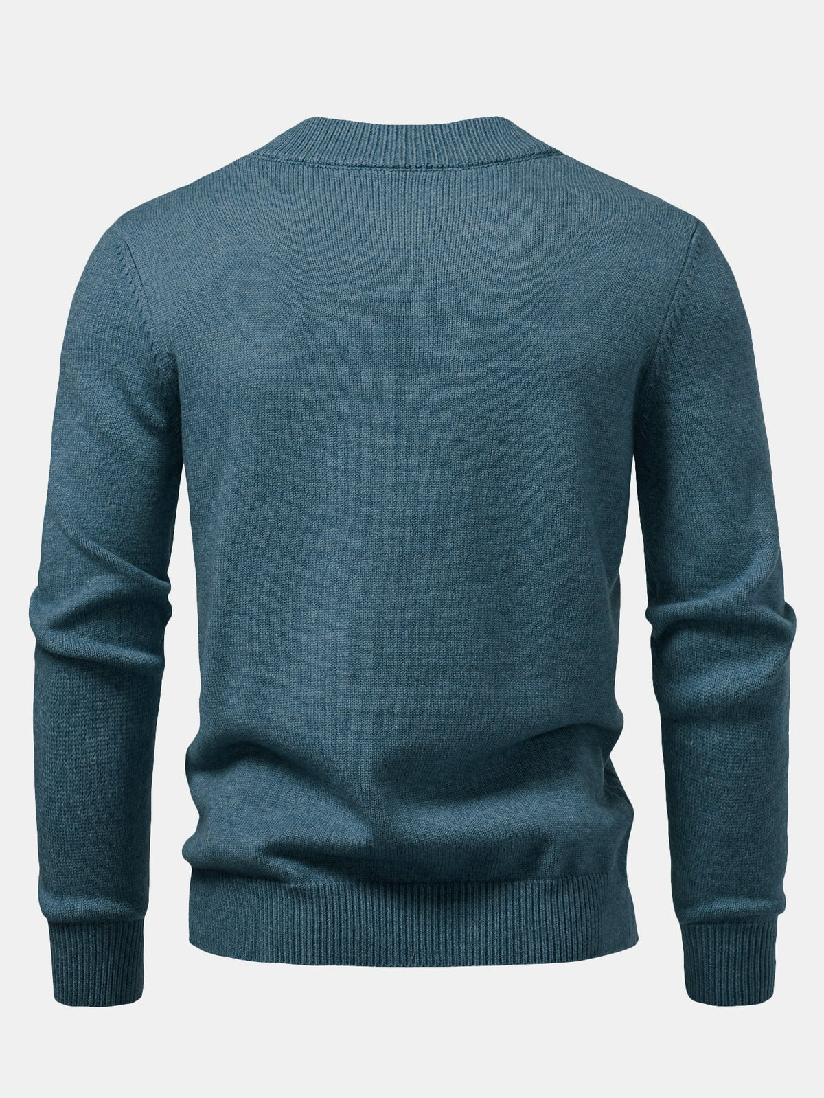 Stig | Grovstickad jacquardtröja med halvpolo