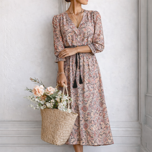 Lola – Vestido Largo de Inspiración Étnica