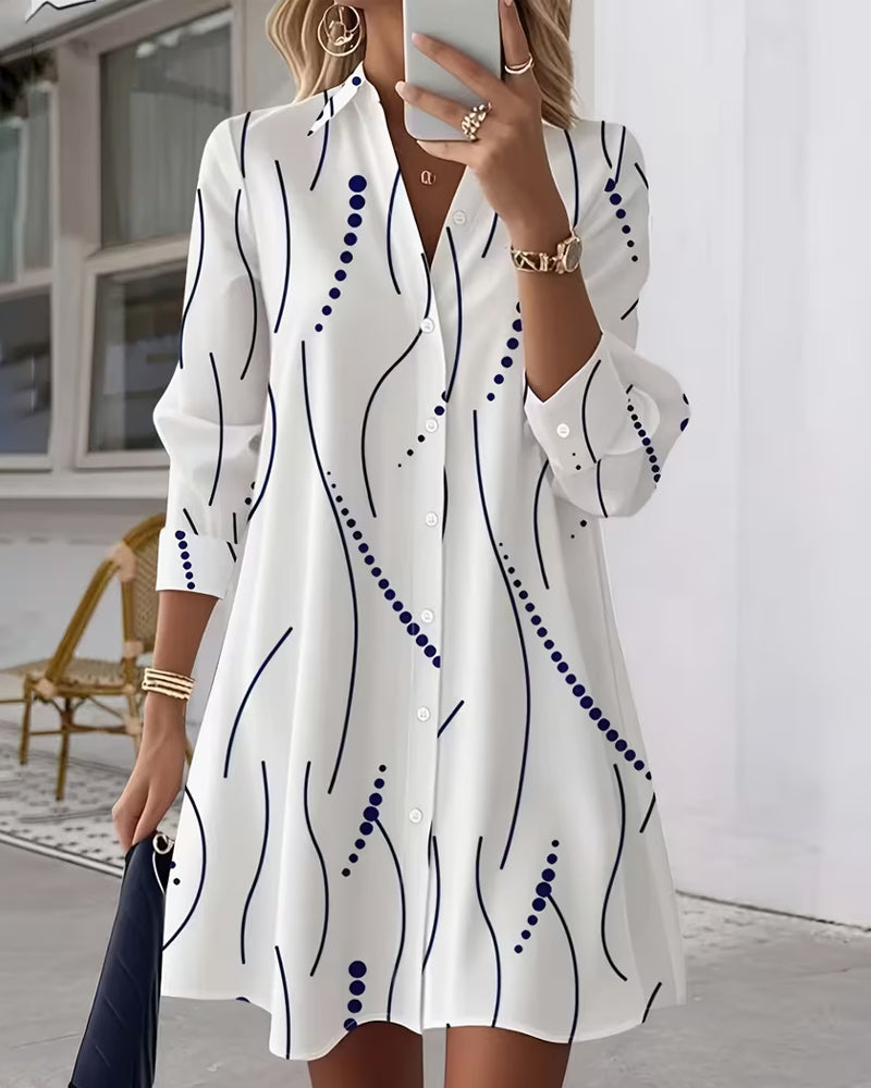 Camicia elegante con colletto ondulato