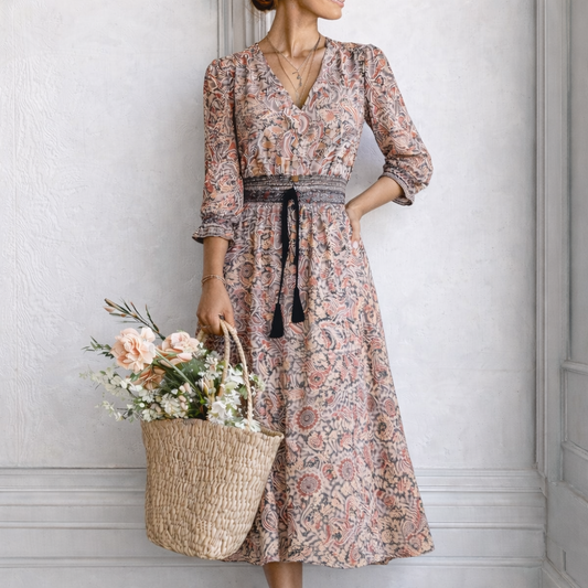 Lola – Vestido Largo de Inspiración Étnica