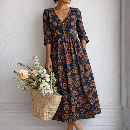Inés – Abito Lungo Bohemien d'Ispirazione Etnica