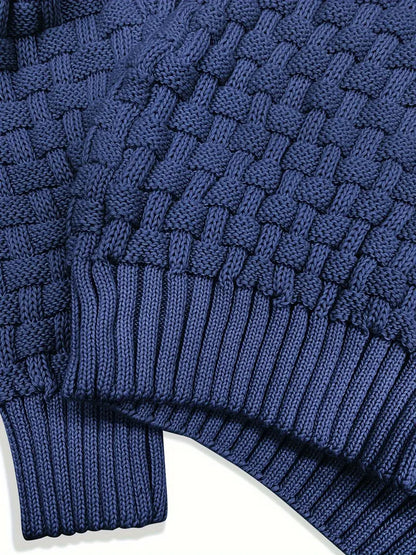 Jörgen | Stickad tröja i slim fit med krage
