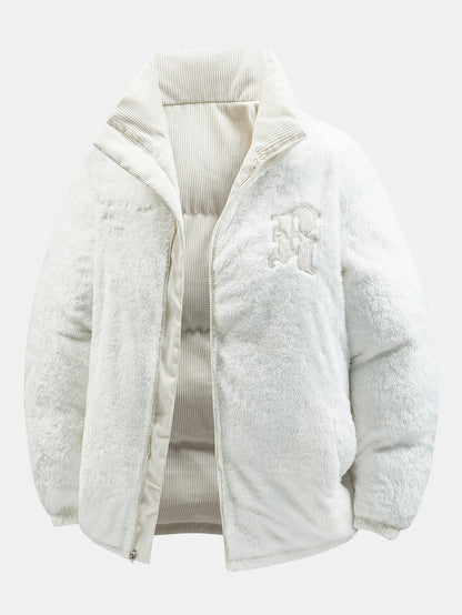 Vändbar manchesterrock med teddyfleece
