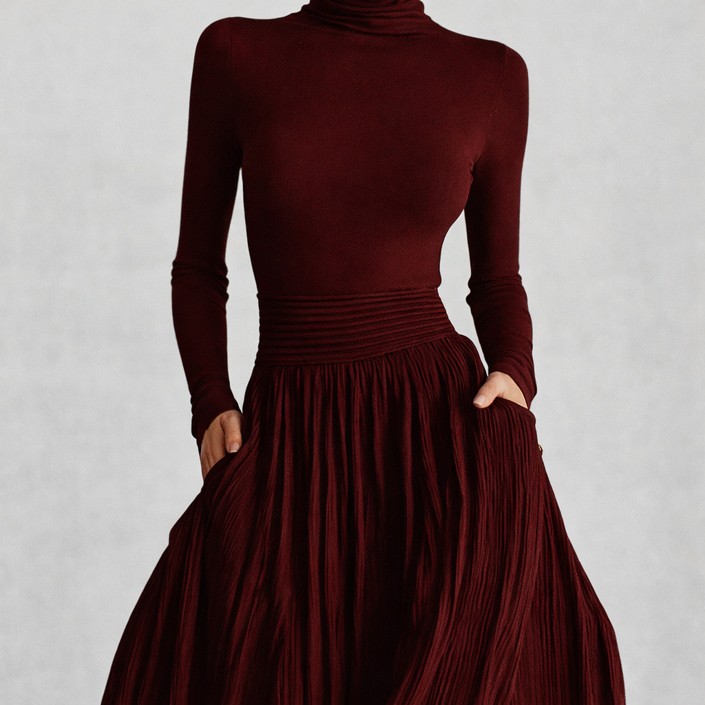 Raquel - Vestido maxi de cintura alta