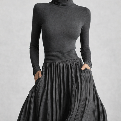 Raquel - Vestido maxi de cintura alta