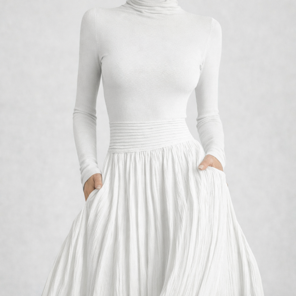 Raquel - Vestido maxi de cintura alta