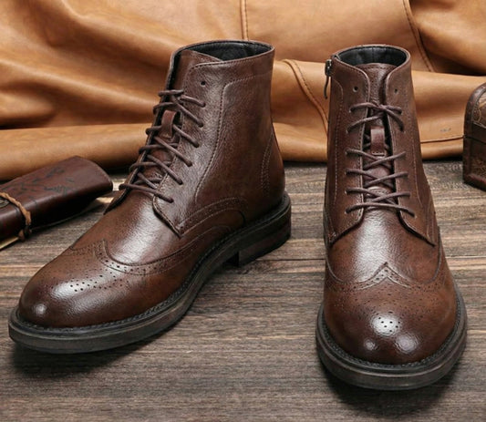 Eduardo | Artisan Wingtip Leather Boots