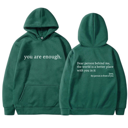 YAE | Unisex-hoodie med citat
