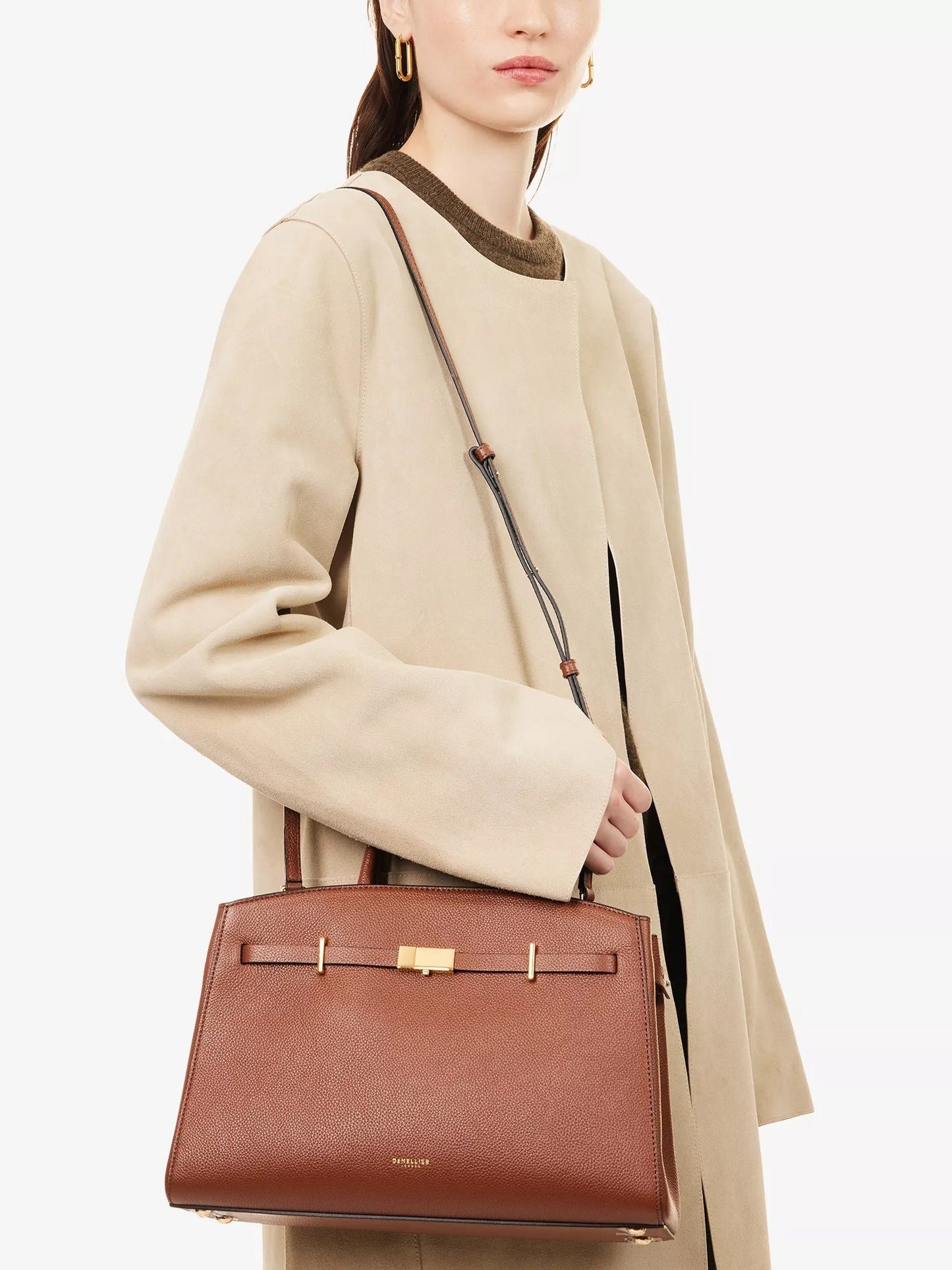 Amélisse - Stylish Midi Leather Handbag