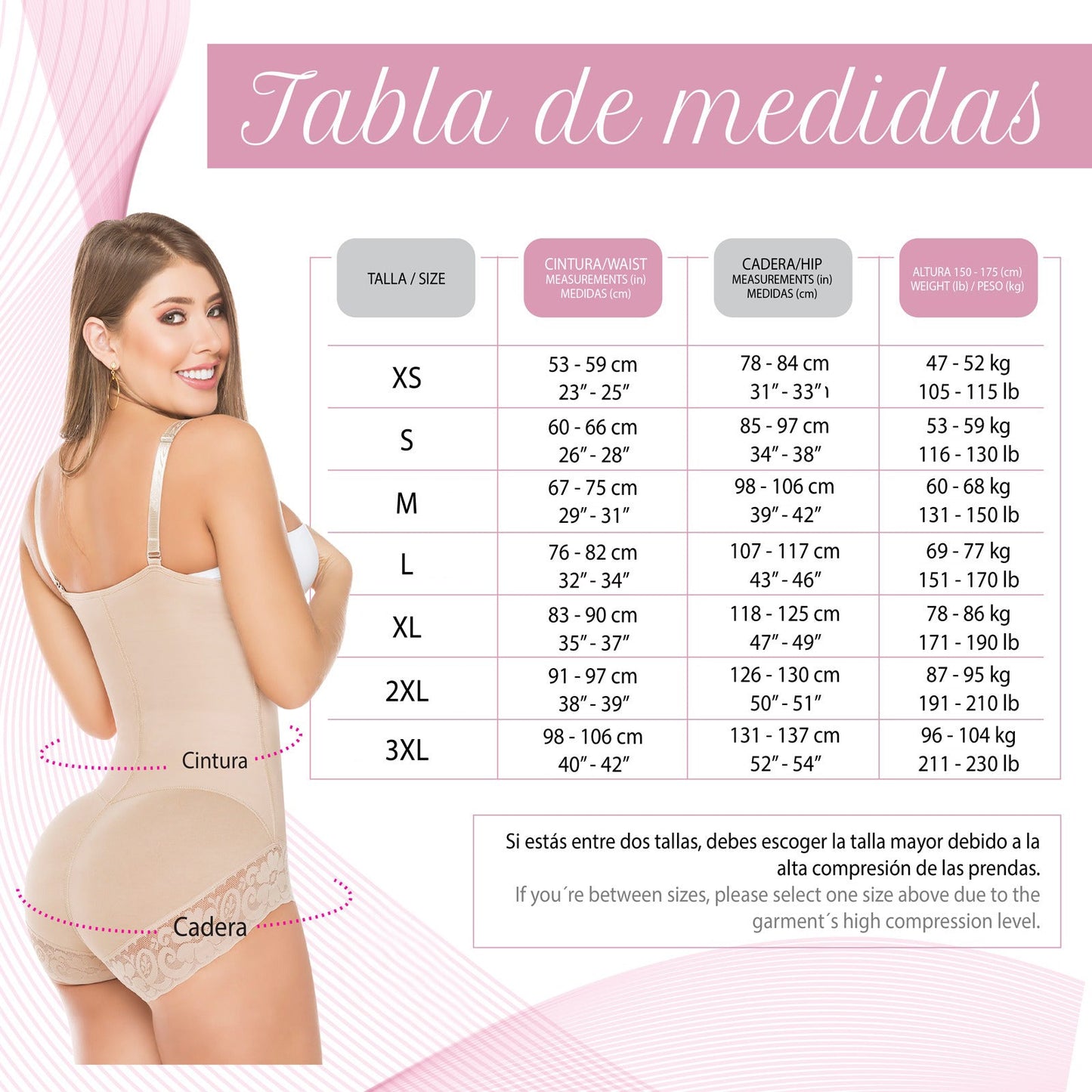 FAJA INVISIBLE COLOMBIANA SALOME REDUCTORA MOLDEADORA LEVANTAGLUTEOS POSTQUIRURGICA