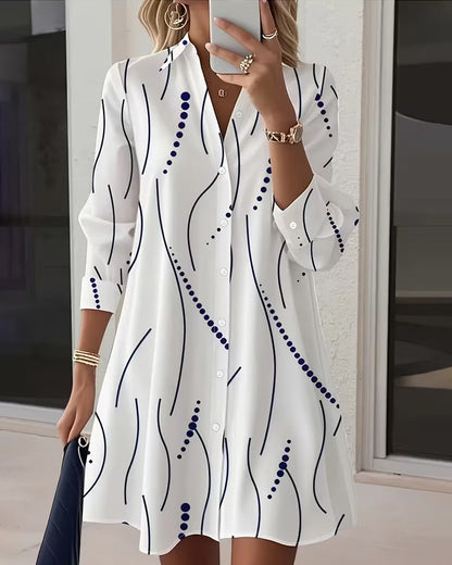 Camicia elegante con colletto ondulato