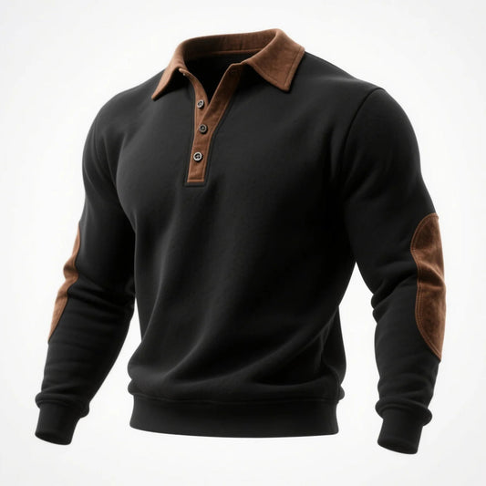 Pikésweatshirt med kontrastpaneler för herr