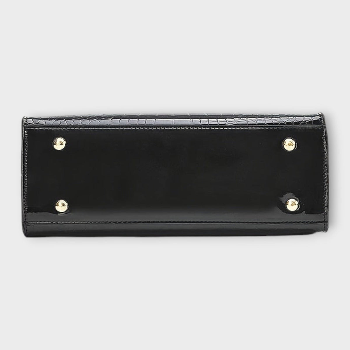 Maison Verdelle - Handtasche mit glänzendem Krokodilleder-Muster