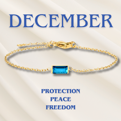 Pulsera Heartline con Piedra de Nacimiento