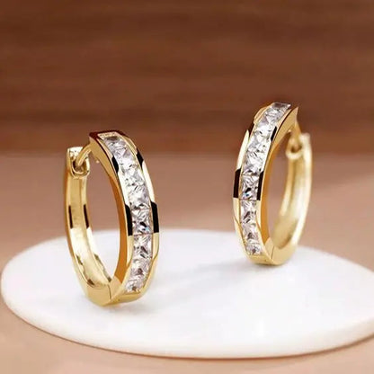 Pendientes de Lujo en Oro con Cristales