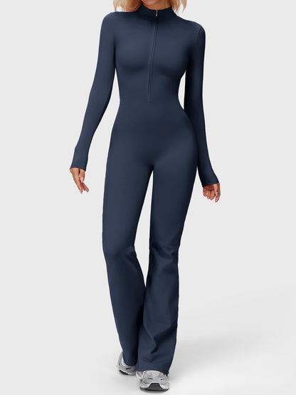 Yeoreo Belle Langarm Flared Jumpsuit mit Reißverschluss