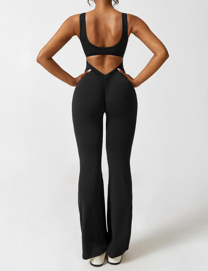 Yeoreo Lizvette Flared Jumpsuit mit V-Rücken