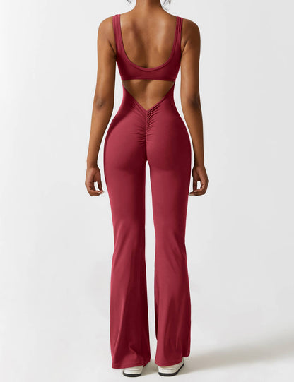 Yeoreo Lizvette Flared Jumpsuit mit V-Rücken