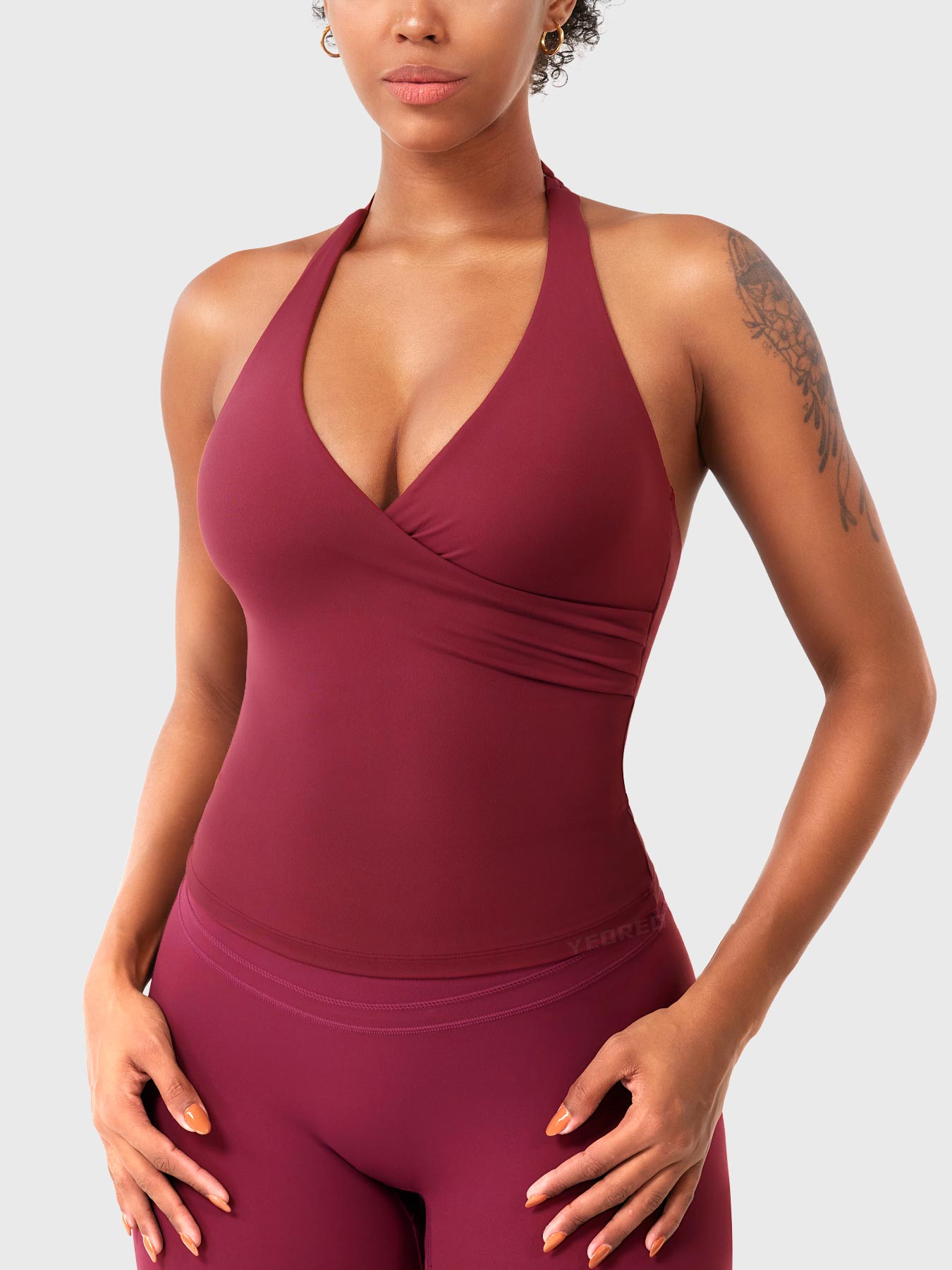 Yeoreo Elevine V-Ausschnitt Neckholder Tank