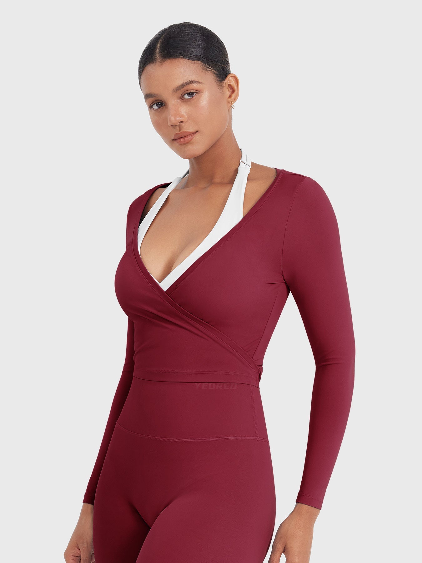 Yeoreo Michelie Langarm Ballett Wickel Top