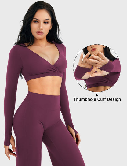 Yeoreo Aberney V-Ausschnitt Crop Top