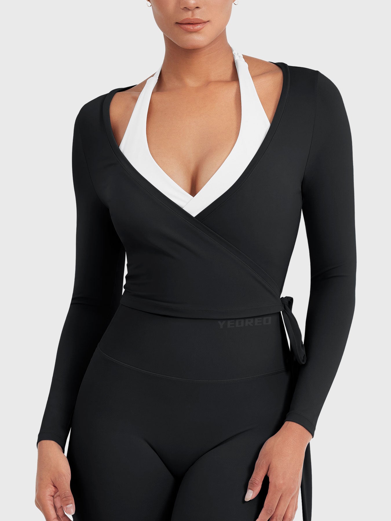 Yeoreo Michelie Langarm Ballett Wickel Top