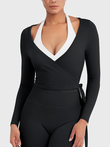 Yeoreo Michelie Langarm Ballett Wickel Top