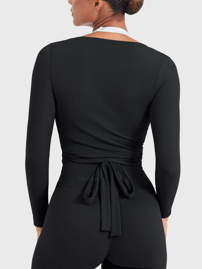 Yeoreo Michelie Langarm Ballett Wickel Top