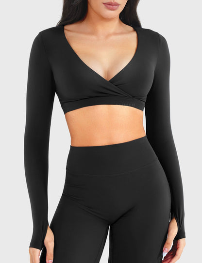 Yeoreo Aberney V-Ausschnitt Crop Top