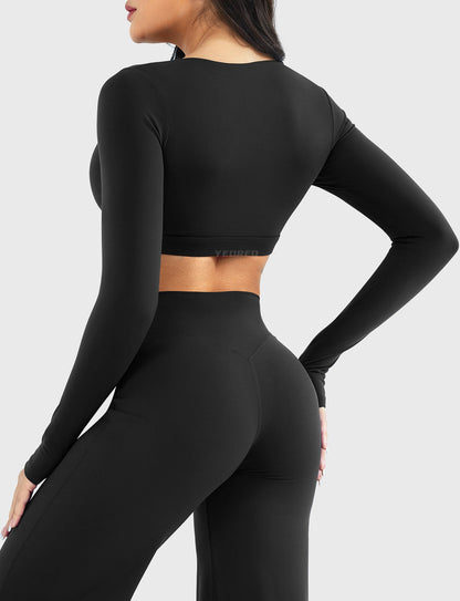 Yeoreo Aberney V-Ausschnitt Crop Top