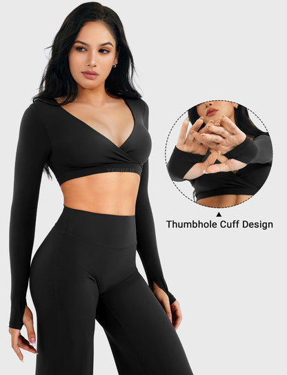 Yeoreo Aberney V-Ausschnitt Crop Top