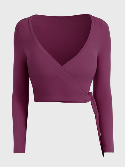 Yeoreo Michelie Langarm Ballett Wickel Top