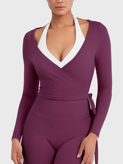 Yeoreo Michelie Langarm Ballett Wickel Top