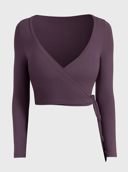 Yeoreo Michelie Langarm Ballett Wickel Top