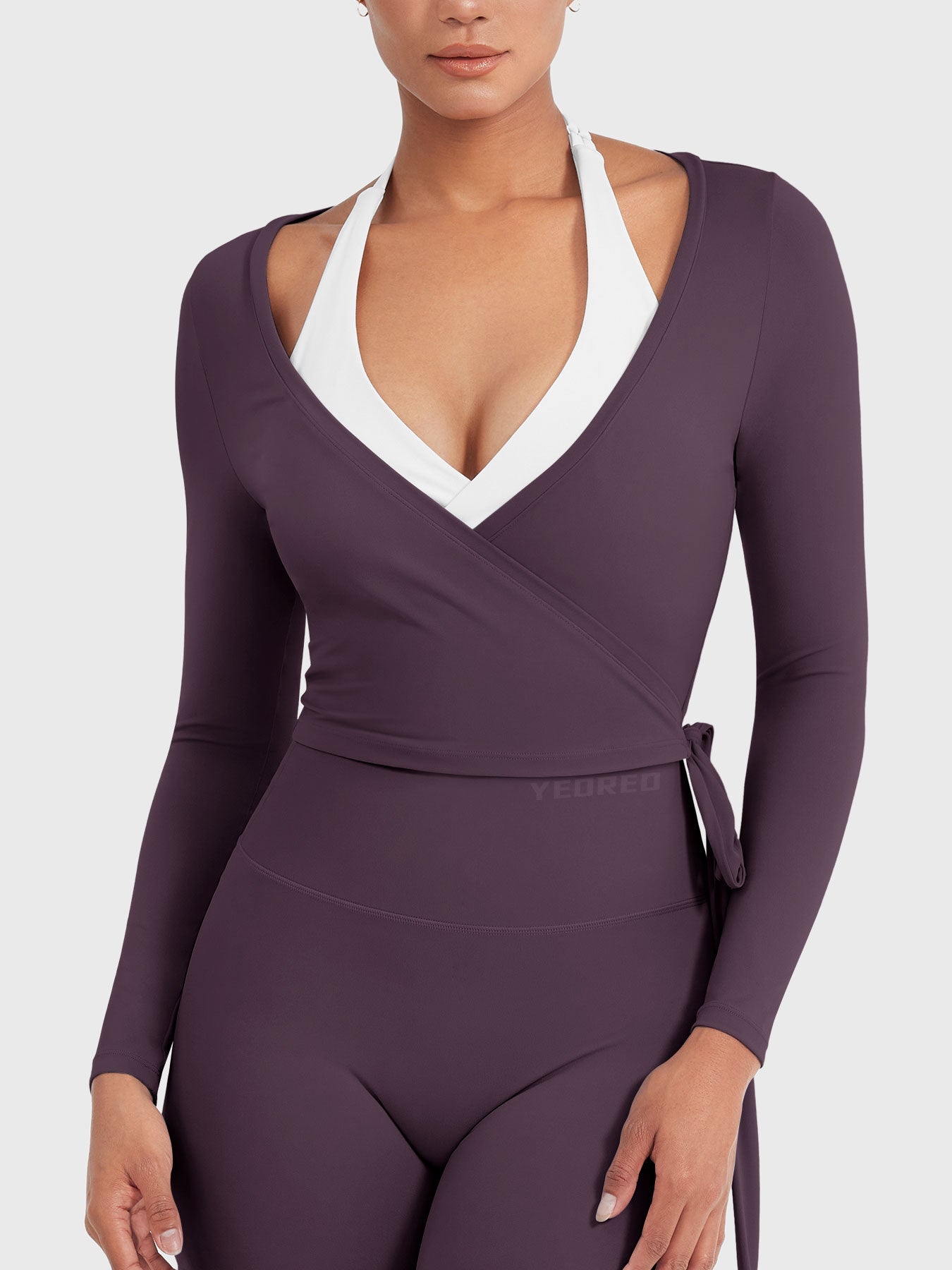 Yeoreo Michelie Langarm Ballett Wickel Top