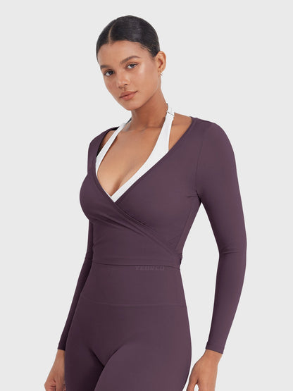 Yeoreo Michelie Langarm Ballett Wickel Top