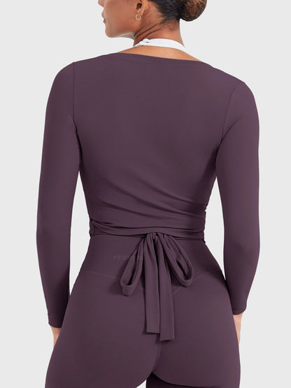 Yeoreo Michelie Langarm Ballett Wickel Top