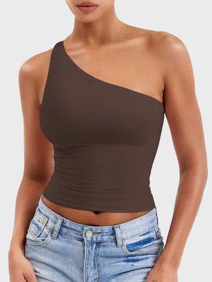 Yeoreo Fanciy Ein-Schulter Tank Top