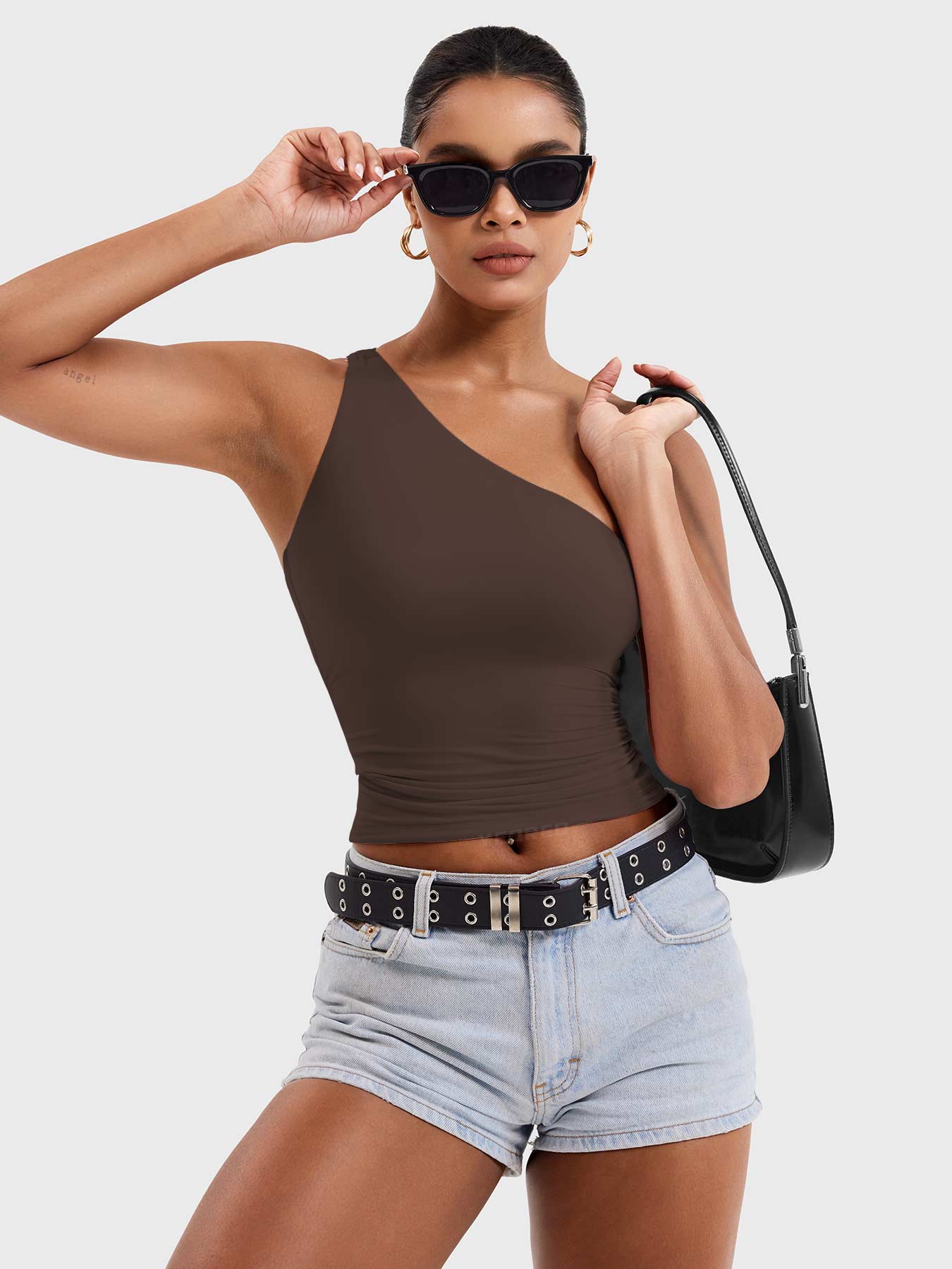 Yeoreo Fanciy Ein-Schulter Tank Top