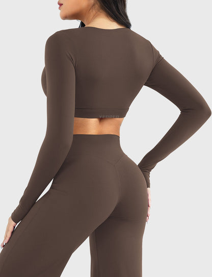 Yeoreo Aberney V-Ausschnitt Crop Top