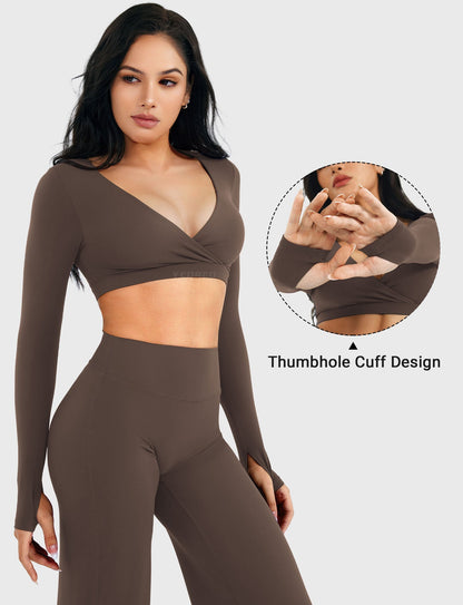 Yeoreo Aberney V-Ausschnitt Crop Top